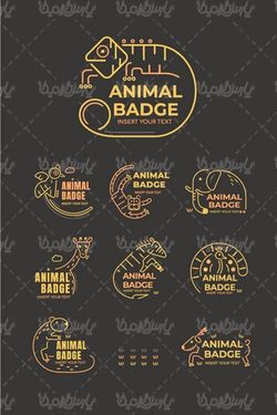 وکتور لوگو حیوانات
