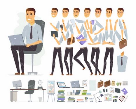 وکتور مدل مرد