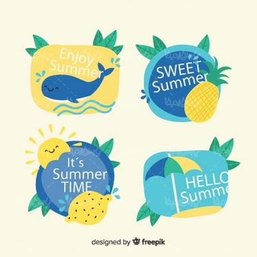 وکتور لیبل تابستان