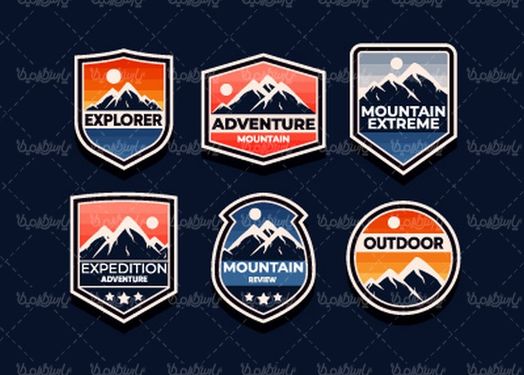 وکتور لیبل کوه