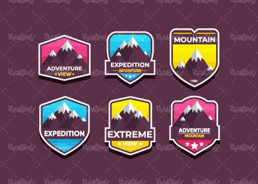 وکتور لیبل کوه