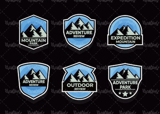 Vector mountain label