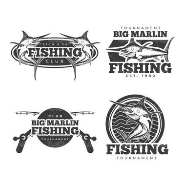 وکتور لیبل ماهیگیری