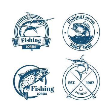 وکتور لیبل ماهیگیری