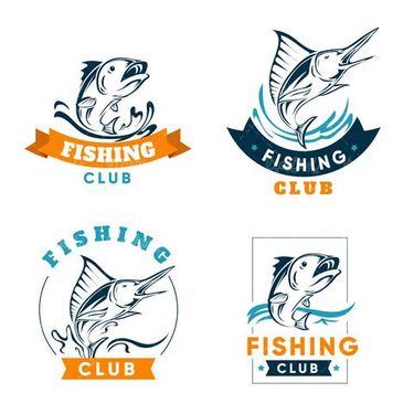 وکتور لیبل ماهیگیری