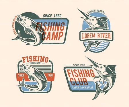 Vector fishing label