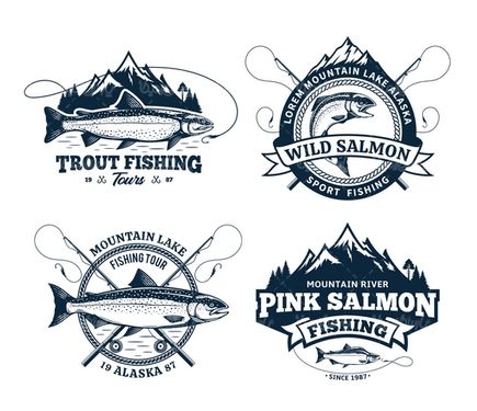 Vector fishing label