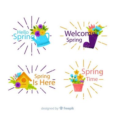 وکتور لیبل بهار