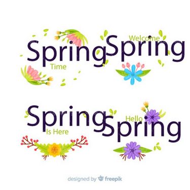 وکتور لیبل بهار