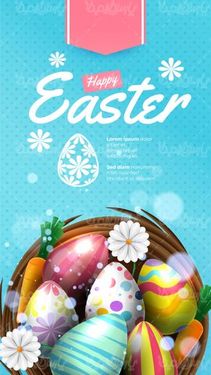 وکتور تخم مرغ رنگی