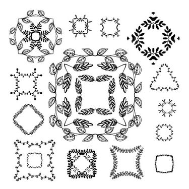 وکتور کادر گل و بوته