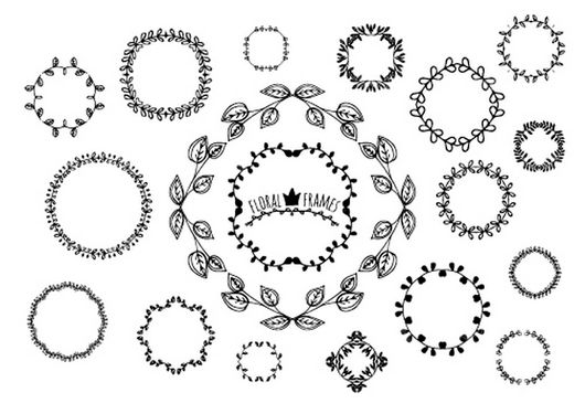 وکتور کادر گل و بوته