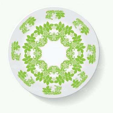 وکتور طرح روی بشقاب