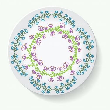 وکتور طرح روی بشقاب