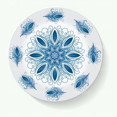 وکتور طرح روی بشقاب