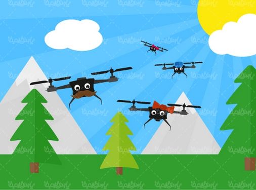 وکتور کواد کوپتر