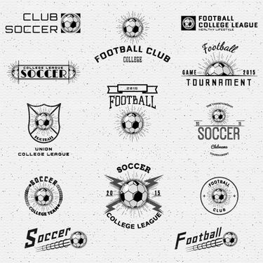 Vector football label