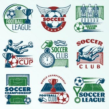 Vector football label