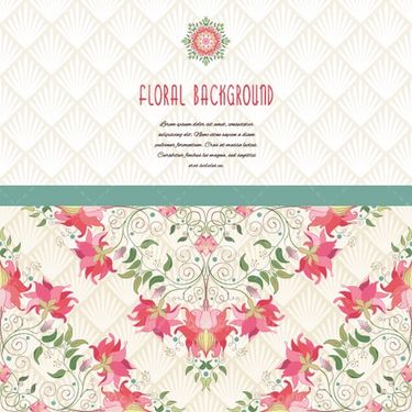 وکتور قاب گل و بوته