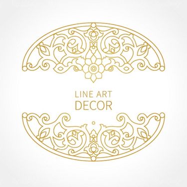 وکتور حاشیه گل و بوته