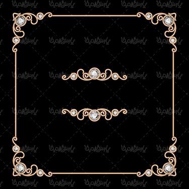 وکتور فریم گل و بوته