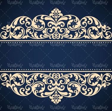 وکتور حاشیه گل و بوته