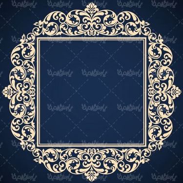 وکتور حاشیه گل و بوته