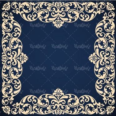 وکتور حاشیه گل و بوته