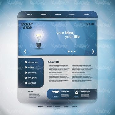 وکتور قالب سایت