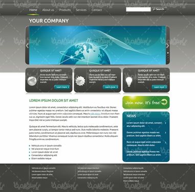 وکتور قالب سایت