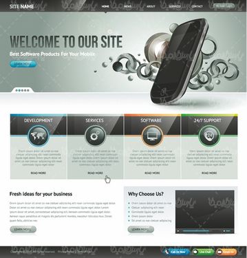 وکتور قالب سایت