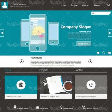 وکتور قالب سایت