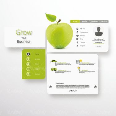 وکتور طرح گرافیکی قالب سایت