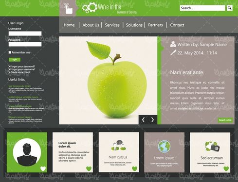 وکتور طرح گرافیکی قالب سایت