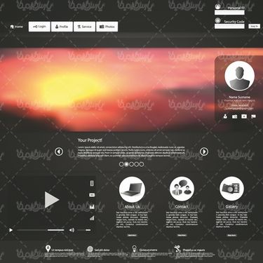 وکتور قالب وب سایت