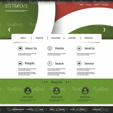 وکتور قالب وب سایت