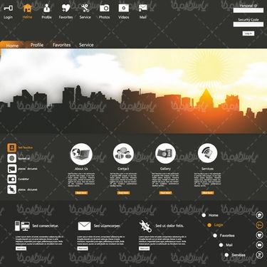 وکتور قالب وب سایت