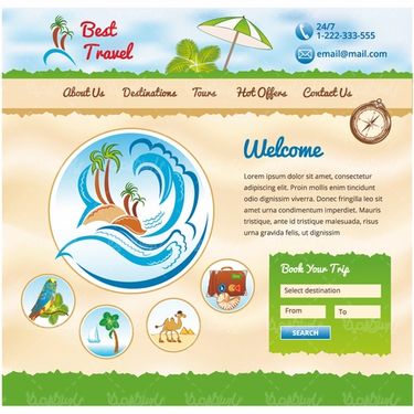 وکتور قالب وب سایت