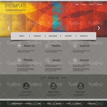 وکتور قالب وب سایت