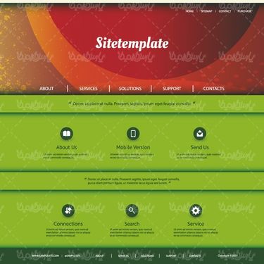 وکتور قالب وب سایت