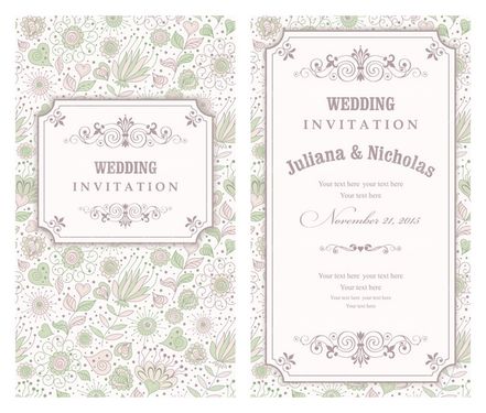 وکتور حاشیه گل و بوته