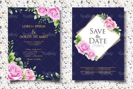 وکتور حاشیه گل و بوته