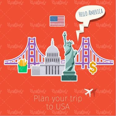 Vector tourist attractions