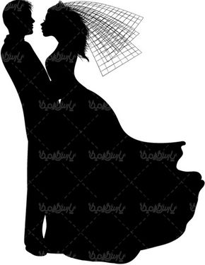 وکتور سیاه قلم عروس و داماد