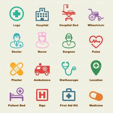 وکتور آیکن پزشکی