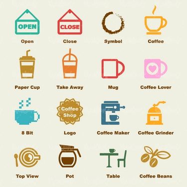 وکتور آیکن کافی شاپ
