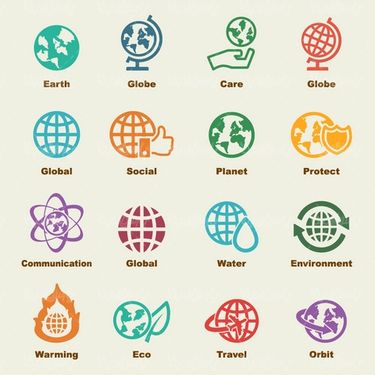 وکتور آیکن کره زمین