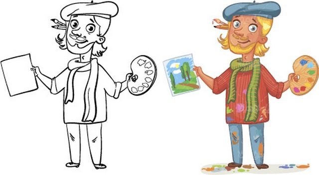 وکتور رنگ آمیزی نقاشی