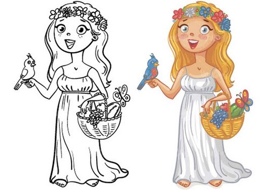 Vector painting coloring