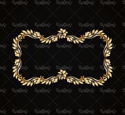 وکتور گل و بوته طلایی